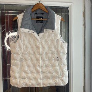 The North Face Womens Size L White Sleeveless Puffer Vest